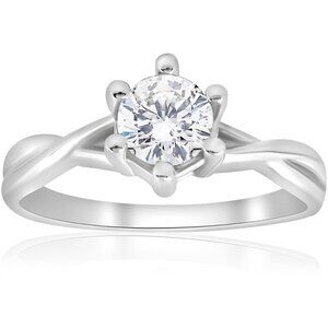 1.5 Carat Lab Grown Round diamond  Solitaire Engagement Ring